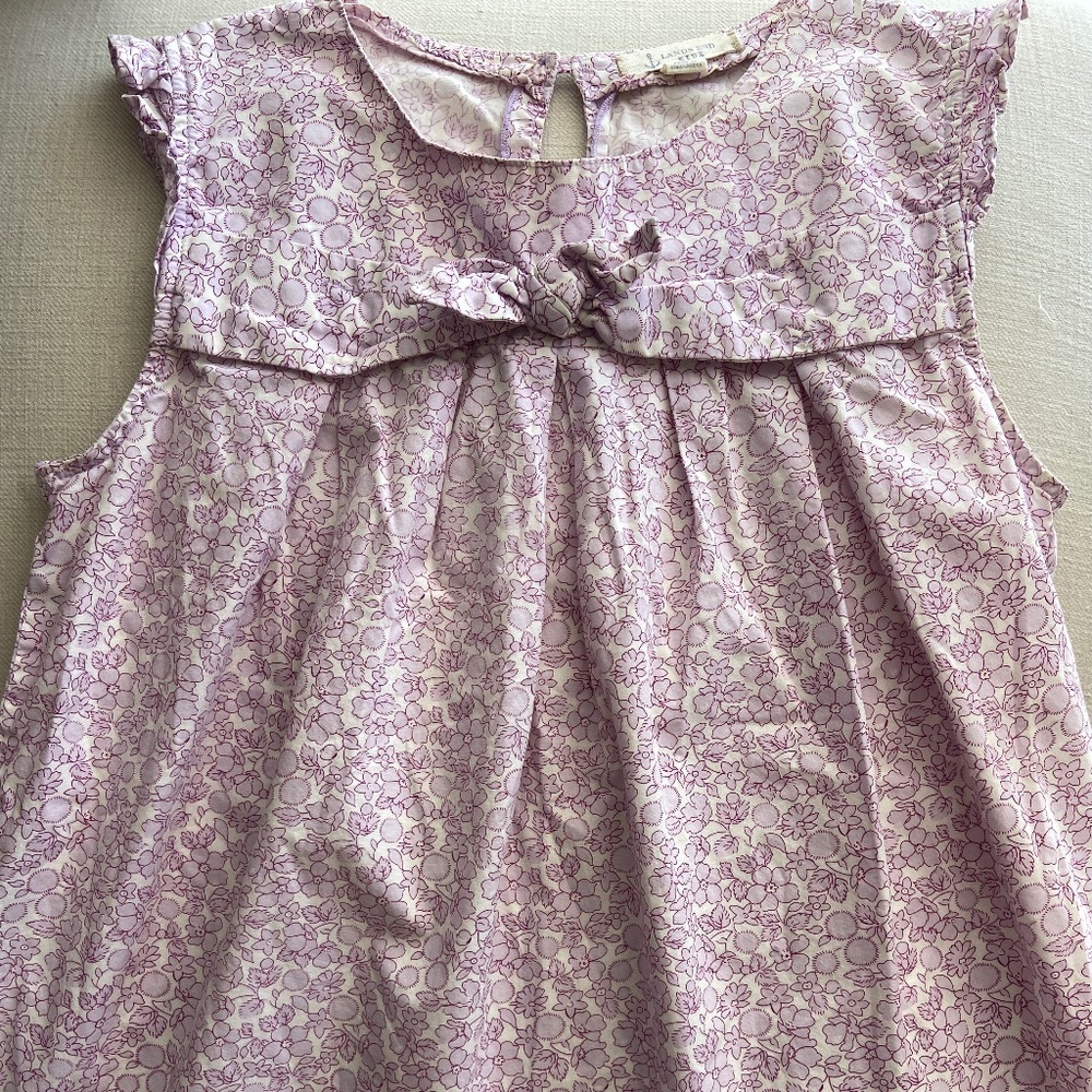 Land's End Girl's Purple Floral Print Blouse; Size Girl's 14 - Picture 1 of 2